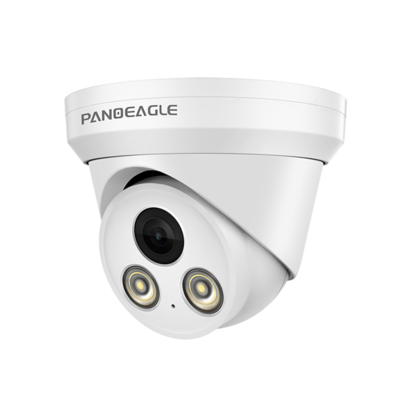 PANOEAGLE 5MP Outdoor Color View PoE IP Camera with Human/Vehicle Detection,Security Surveillance Turret Camera with Mic/Audio,Full Color Night Vision,IP67,Compatible for Hikvision,PG2357C
